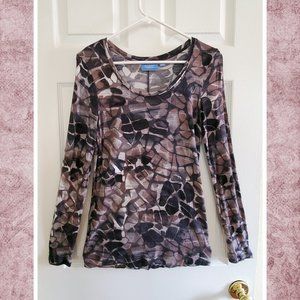 Simply Vera Wang Printed LS Tee